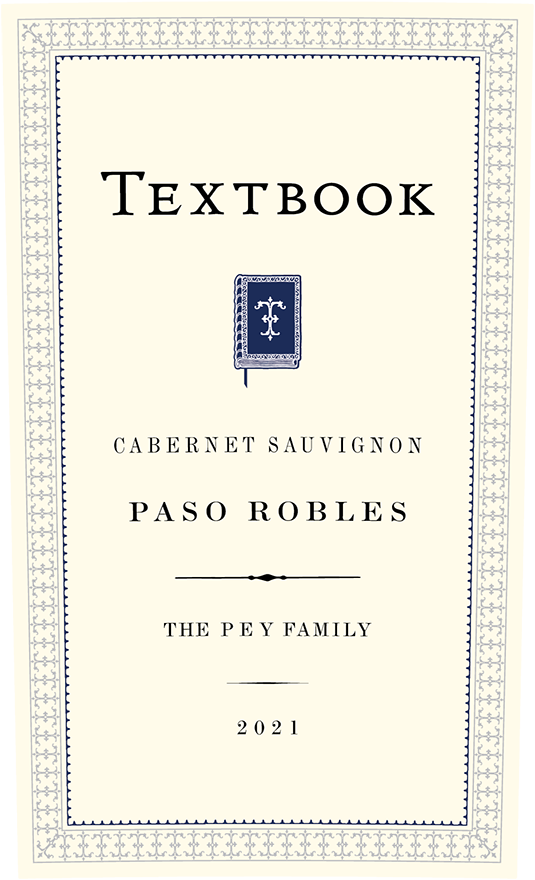 TEXTBOOK 2021 Cabernet Sauvignon Paso Robles Front Label
