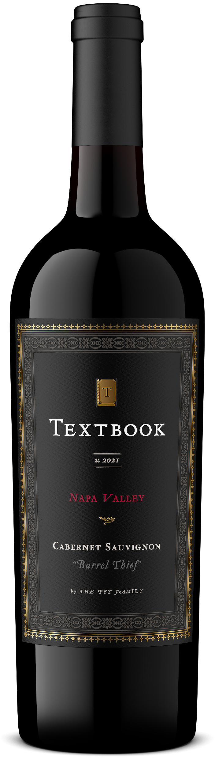 Bottle of 2021 Textbook Barrel Thief Cabernet Sauvignon