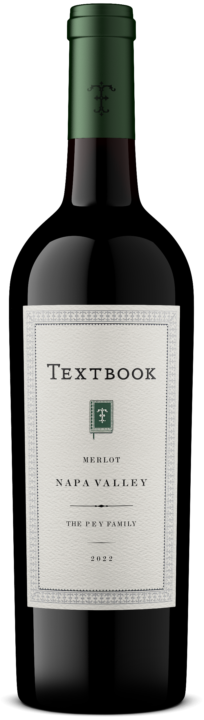 Bottle of 2022 Textbook Napa Valley Merlot